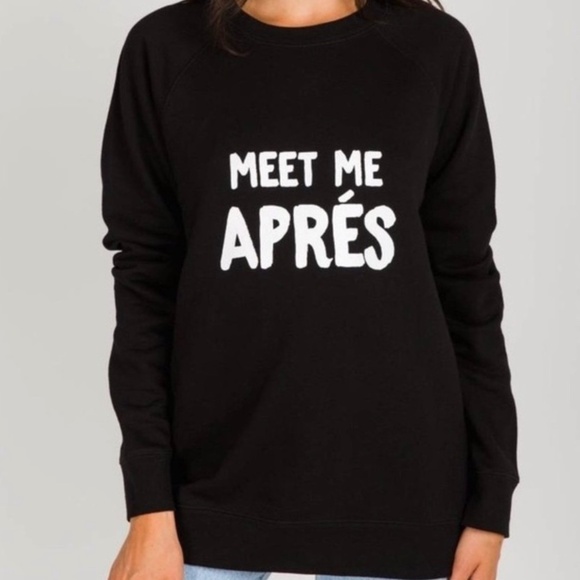 Brunette The Label Tops - BRUNETTE THE LABEL Cotton Blend Long Sleeve Sweatshirt Graphic Print US Sz S/M